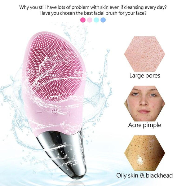 Escova Massageadora para Limpeza Facial - Gabiiexpress